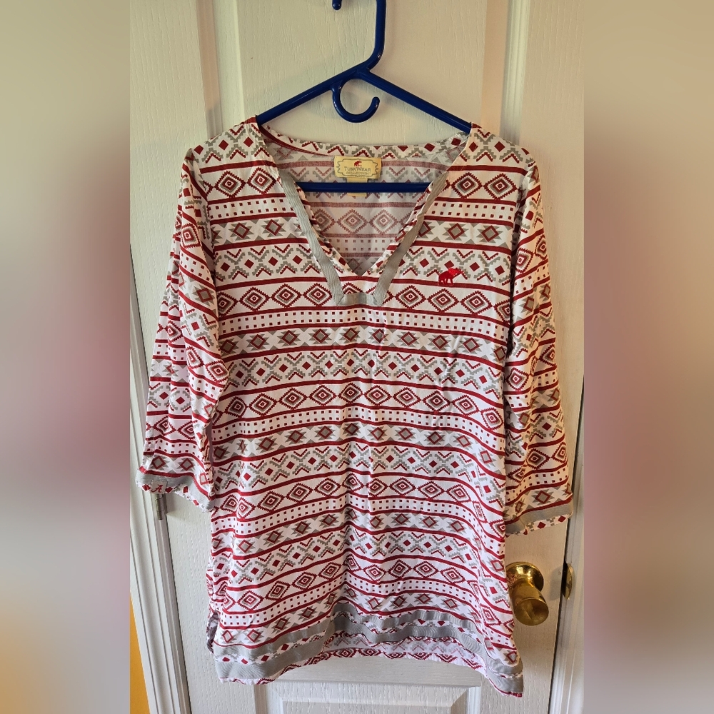 Tribal Print Tunic Top